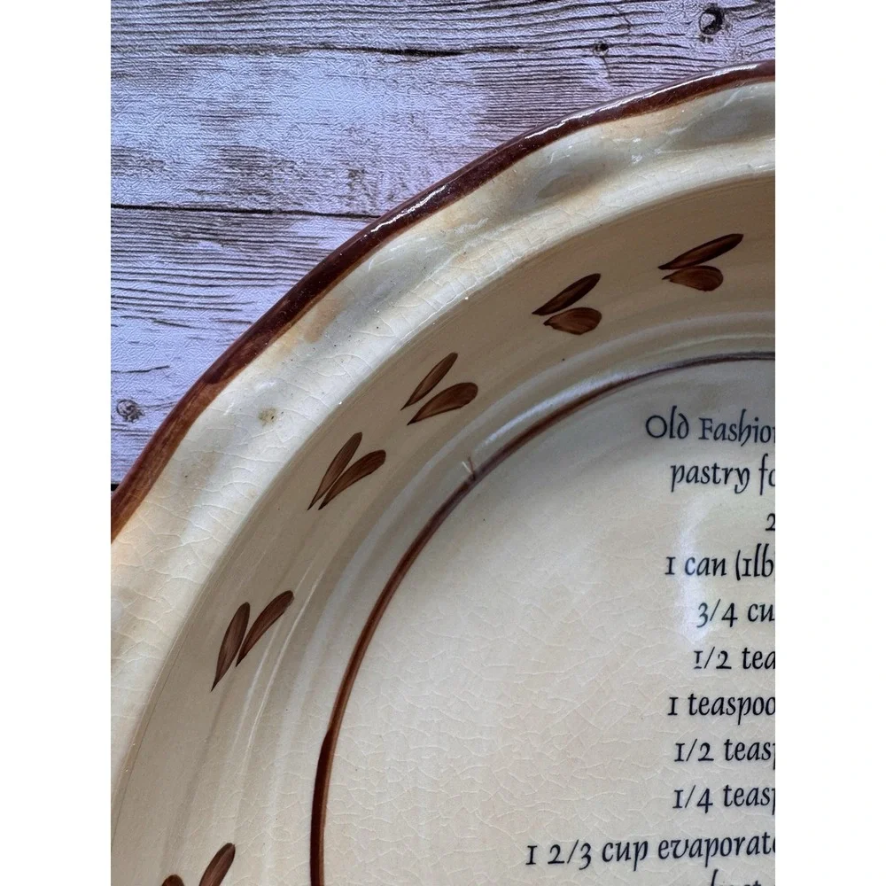 Vintage Pumpkin Pie Keeper Kate Williams Ceramic Pumpkin Pie Plate with Cover